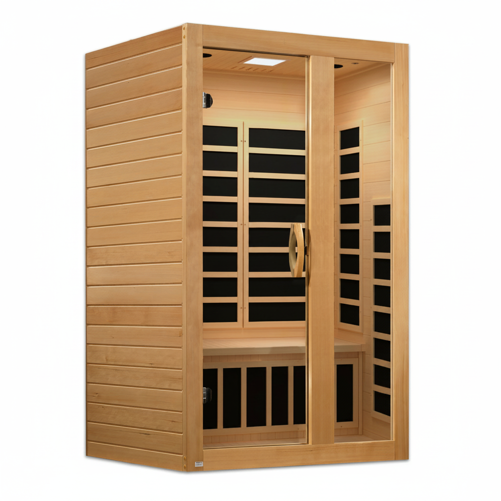 Dynamic Serena 2-Person Low EMF Far Infrared Sauna sude view on white background