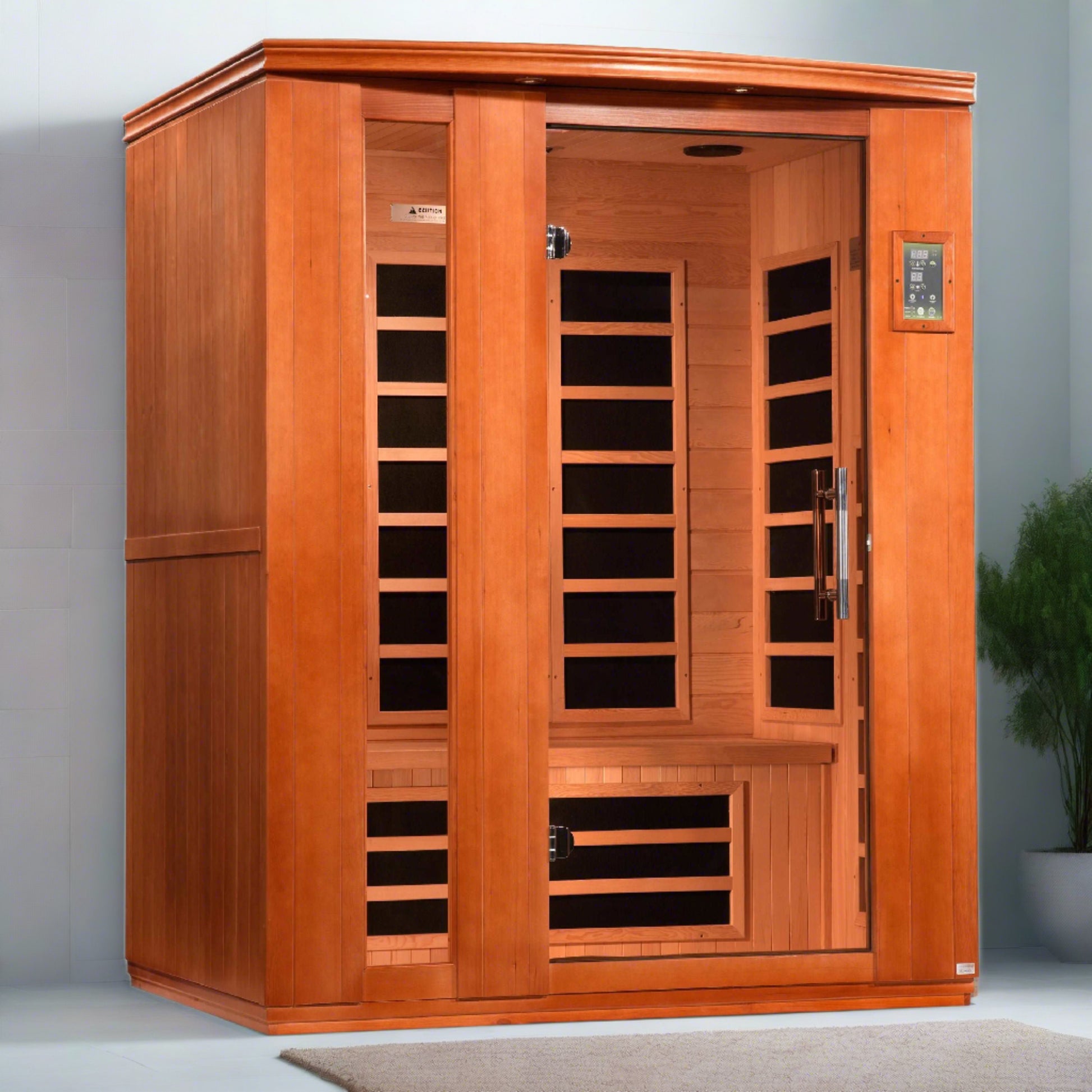 Dynamic Saunas Lugano 3 Person Low EMF Far Infrared Sauna, DYN-6336-02