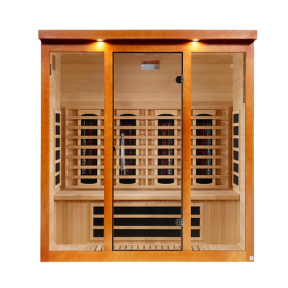 Dynamic Vila Grande 4 Person Full Spectrum Near Zero Far Infrared Sauna DYN-6415-03 - Front