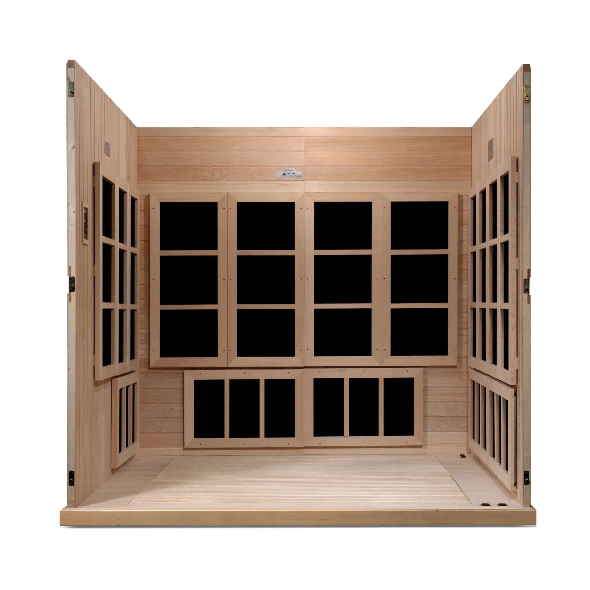 Golden Designs Catalonia 8 Person Infrared Sauna For Yoga With Benches Removed