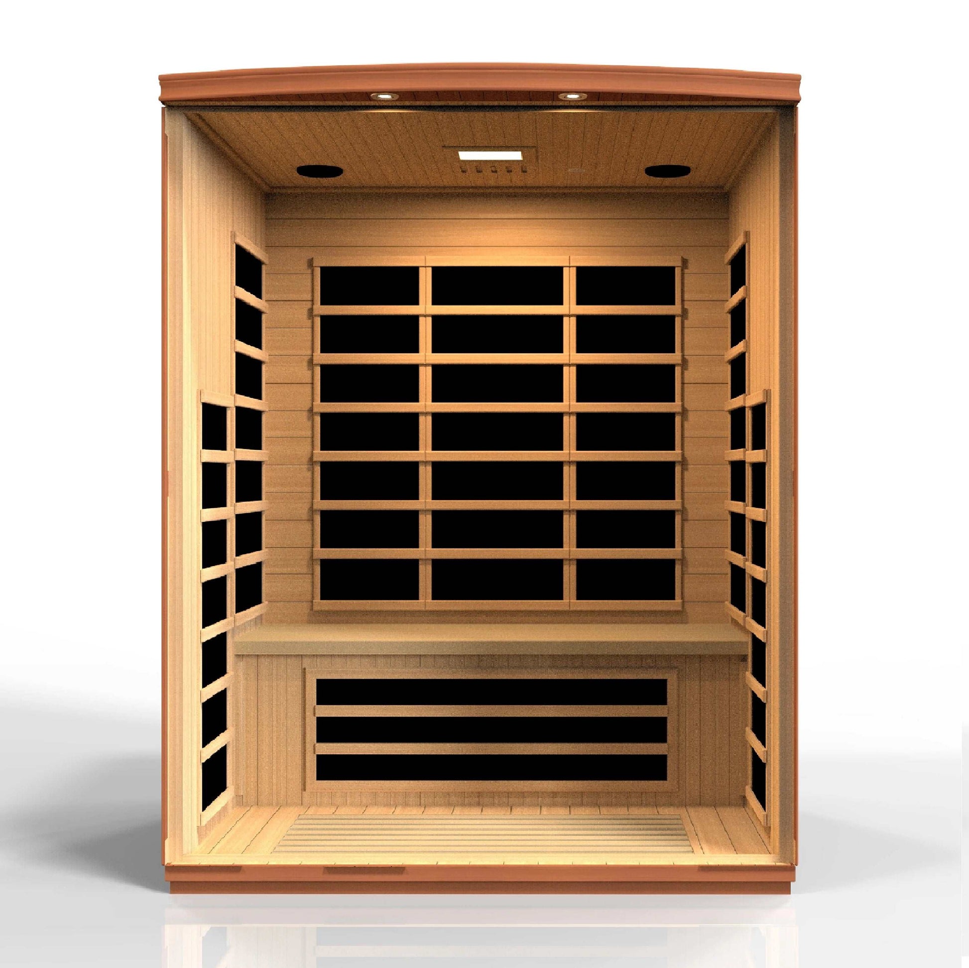 Dynamic Saunas Lugano 3 Person Low EMF Far Infrared Sauna, DYN-6336-02 - Interior