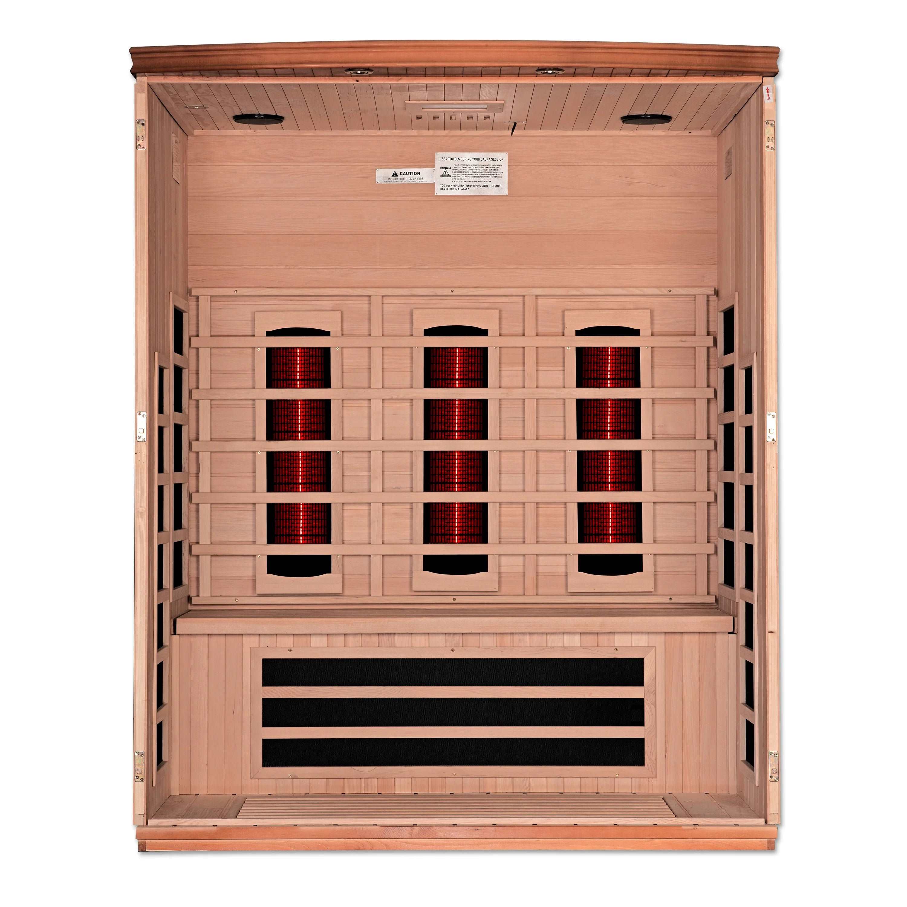 Dynamic Lugano 3-Person Near Zero Full Spectrum Infrared Sauna