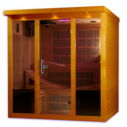 Dynamic Saunas Monaco 6 Person Ultra Low EMF FAR Infrared Sauna DYN-6996-01