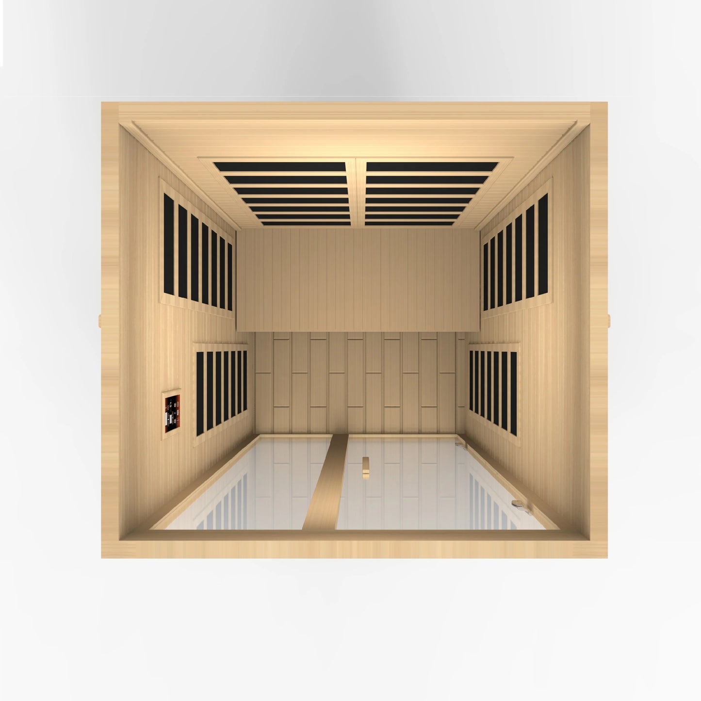 Dynamic Santiago 2 Person Low EMF Far Infrared Sauna Top Interior View