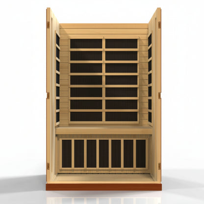 Dynamic Vittoria Elite 2 Person Ultra Low EMF Far Infrared Sauna, Interior View