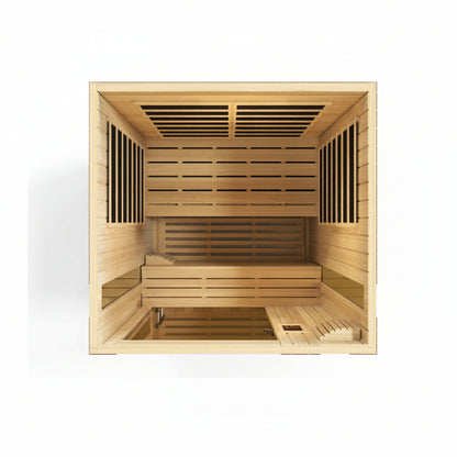 Dynamic Vittoria Elite 2 Person Ultra Low EMF Far Infrared Sauna, Top Interior View