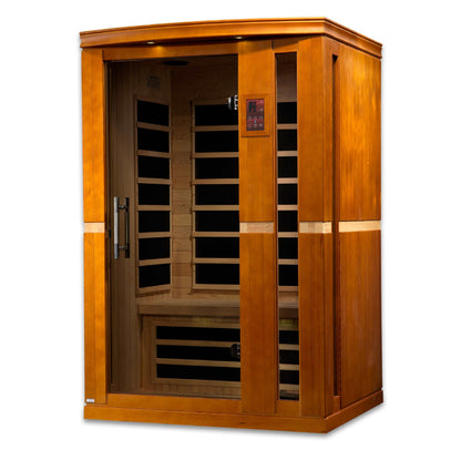 Dynamic Vittoria Elite Ultra Low EMF 2 Person Infrared Sauna, angled left view