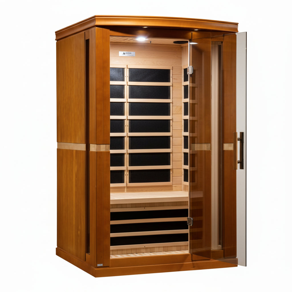 Dynamic Vittoria Elite Ultra Low EMF Far Infrared Sauna, angled front view