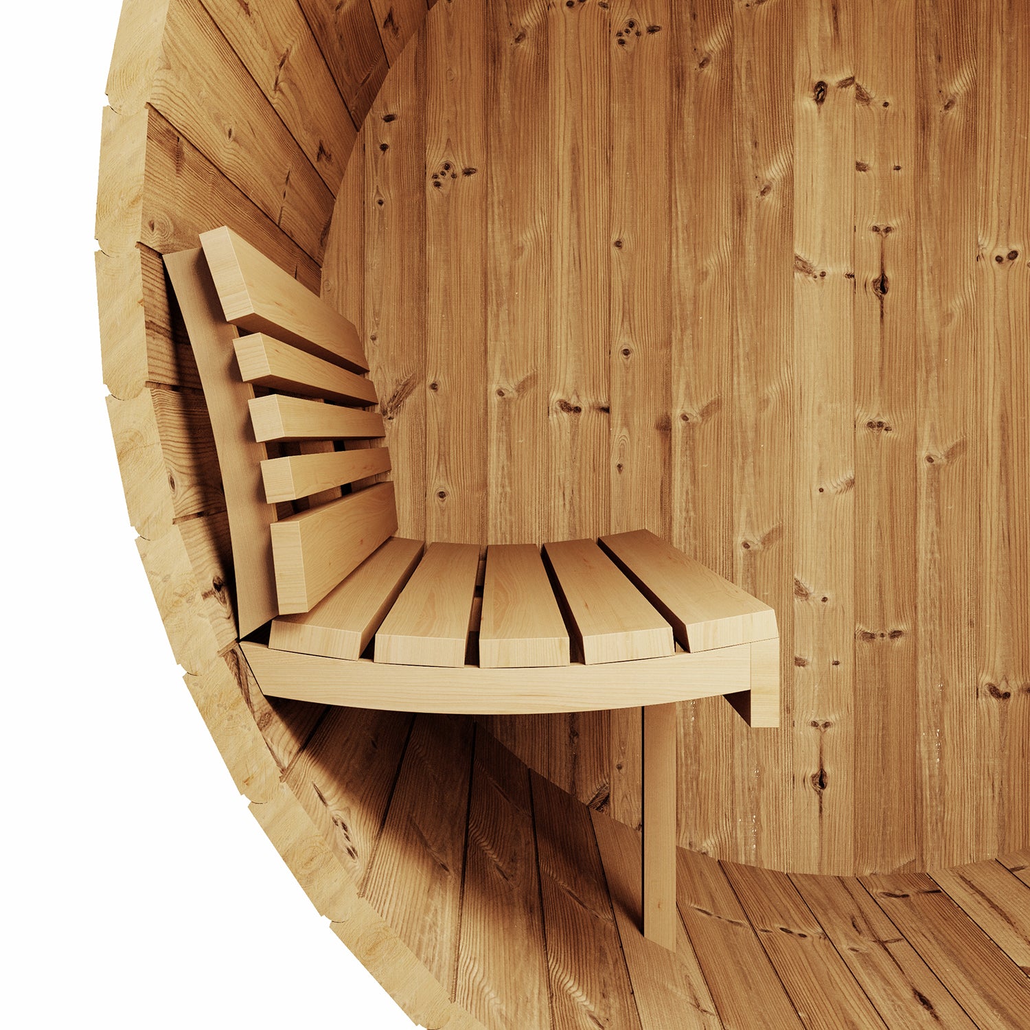 SaunaLife E6 Barrel Sauna Interior 1