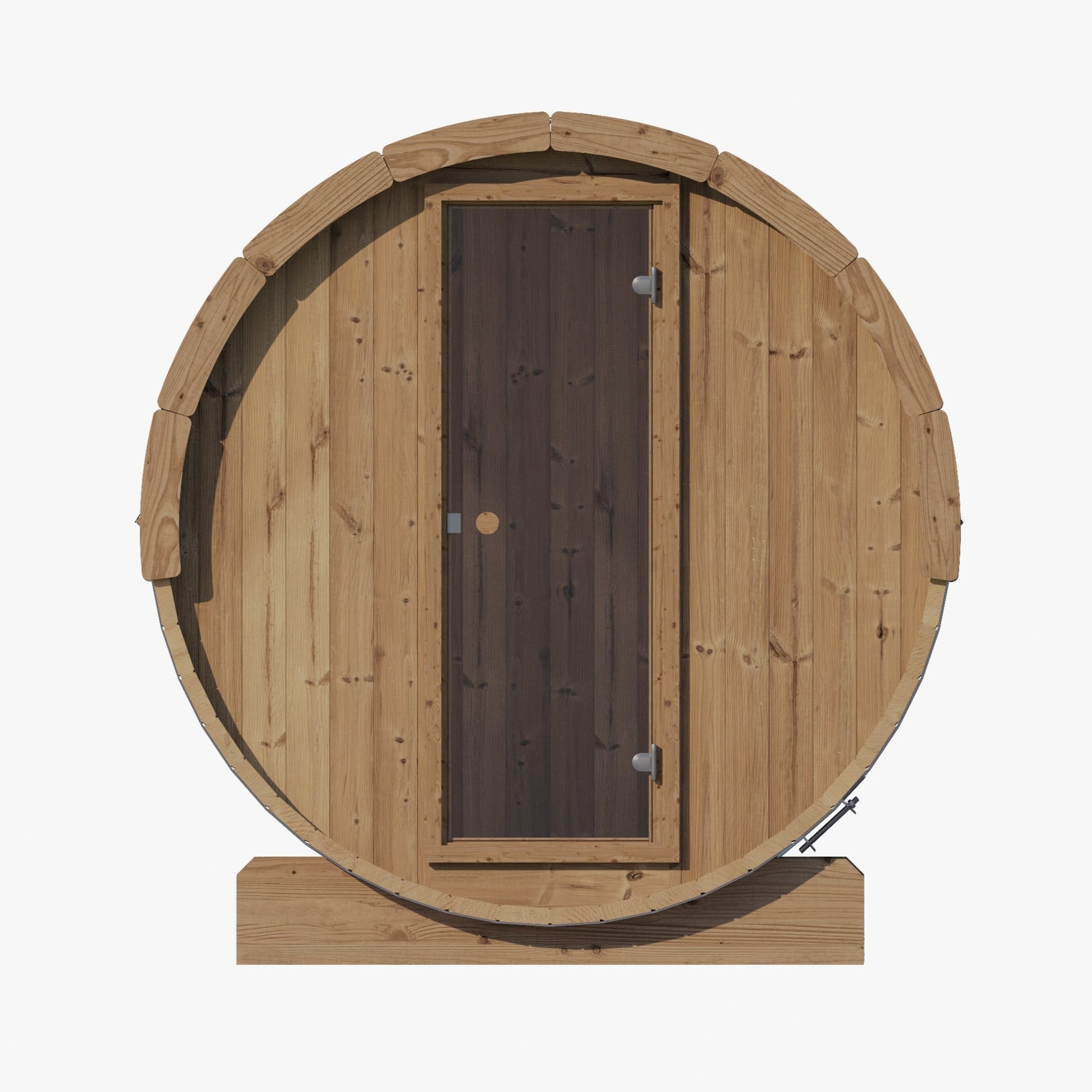 SaunaLife E7 4 Person Barrel Sauna Front View