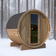 Load image into Gallery viewer, SaunaLife E7 4 Person Barrel Sauna In The Woods