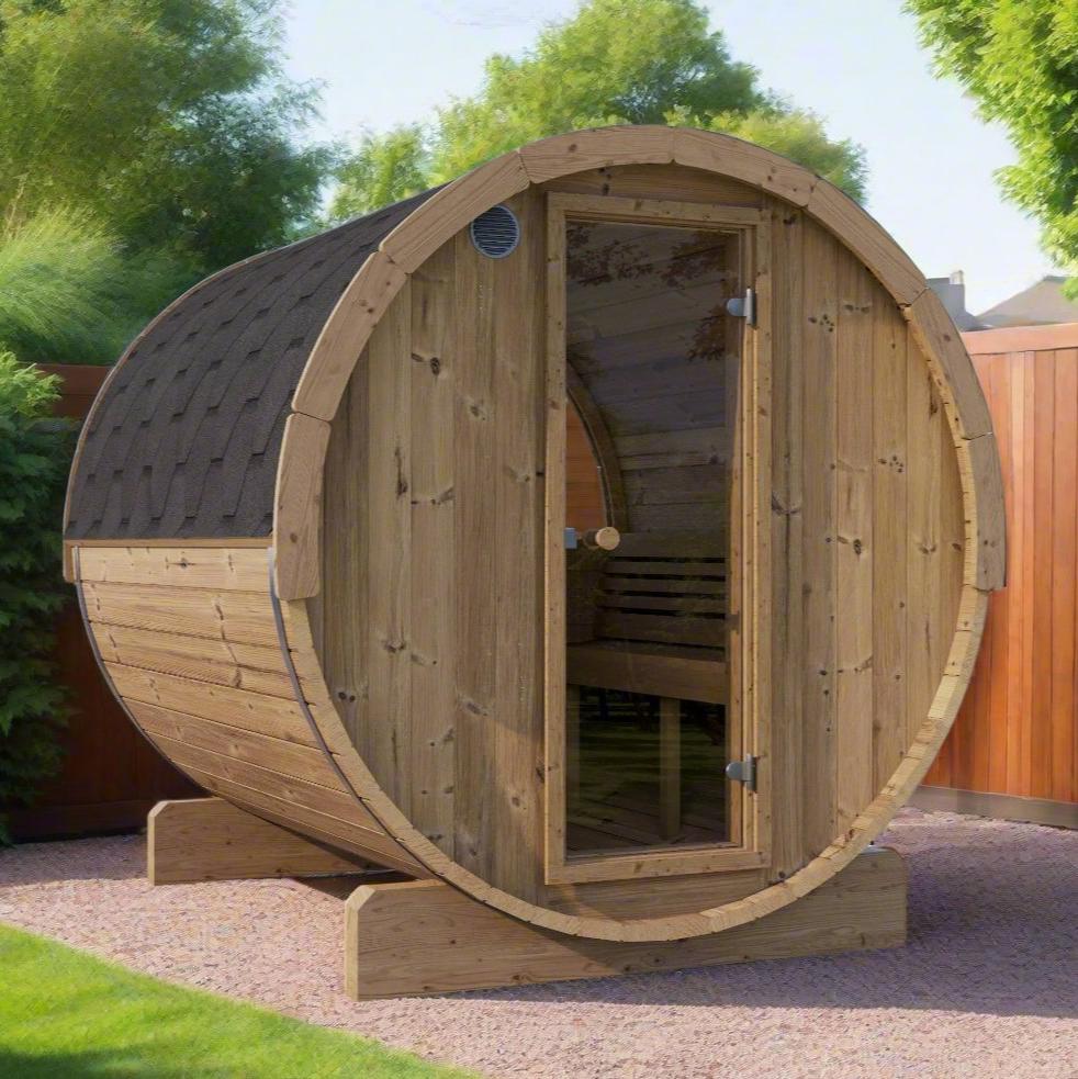 SaunaLife E8W 6 Person Barrel Sauna