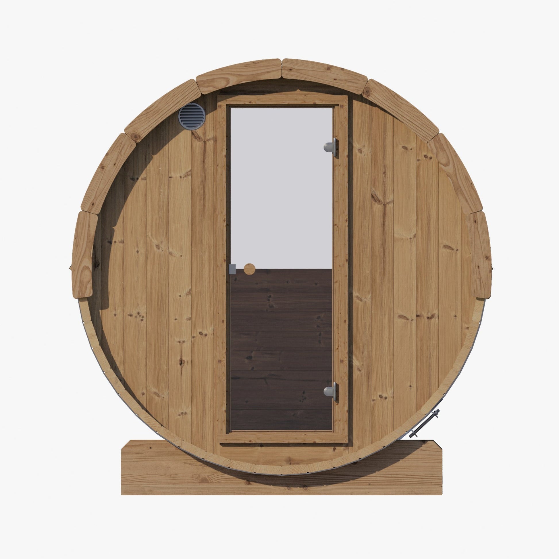 SaunaLife E8W 6 Person Barrel Sauna Front View