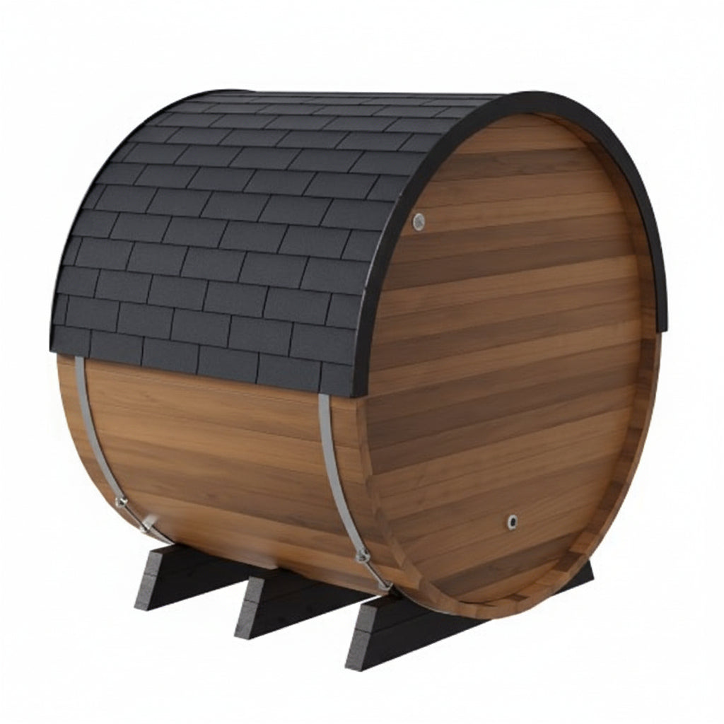 Finnmark FD-6 Outdoor Infrared Barrel Sauna Rear View
