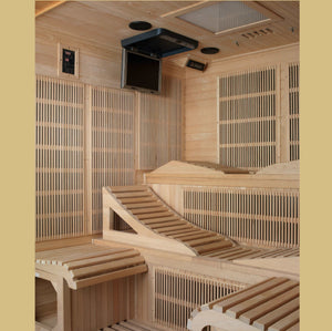 Dynamic Saunas Monaco 6 Person Ultra Low EMF FAR Infrared Sauna DYN-6996-01 Interior