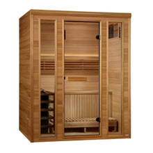 Load image into Gallery viewer, Golden Designs Andermatt 3 Person Traditional Sauna Angled View