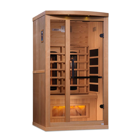 Golden Designs Reserve 1 Person Near Zero EMF Full Spectrum Infrared Sauna, GDI-8010-02