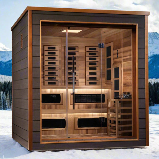 Golden Designs Karlstad 6 Person Outdoor Hybrid Sauna GDI-8226-01