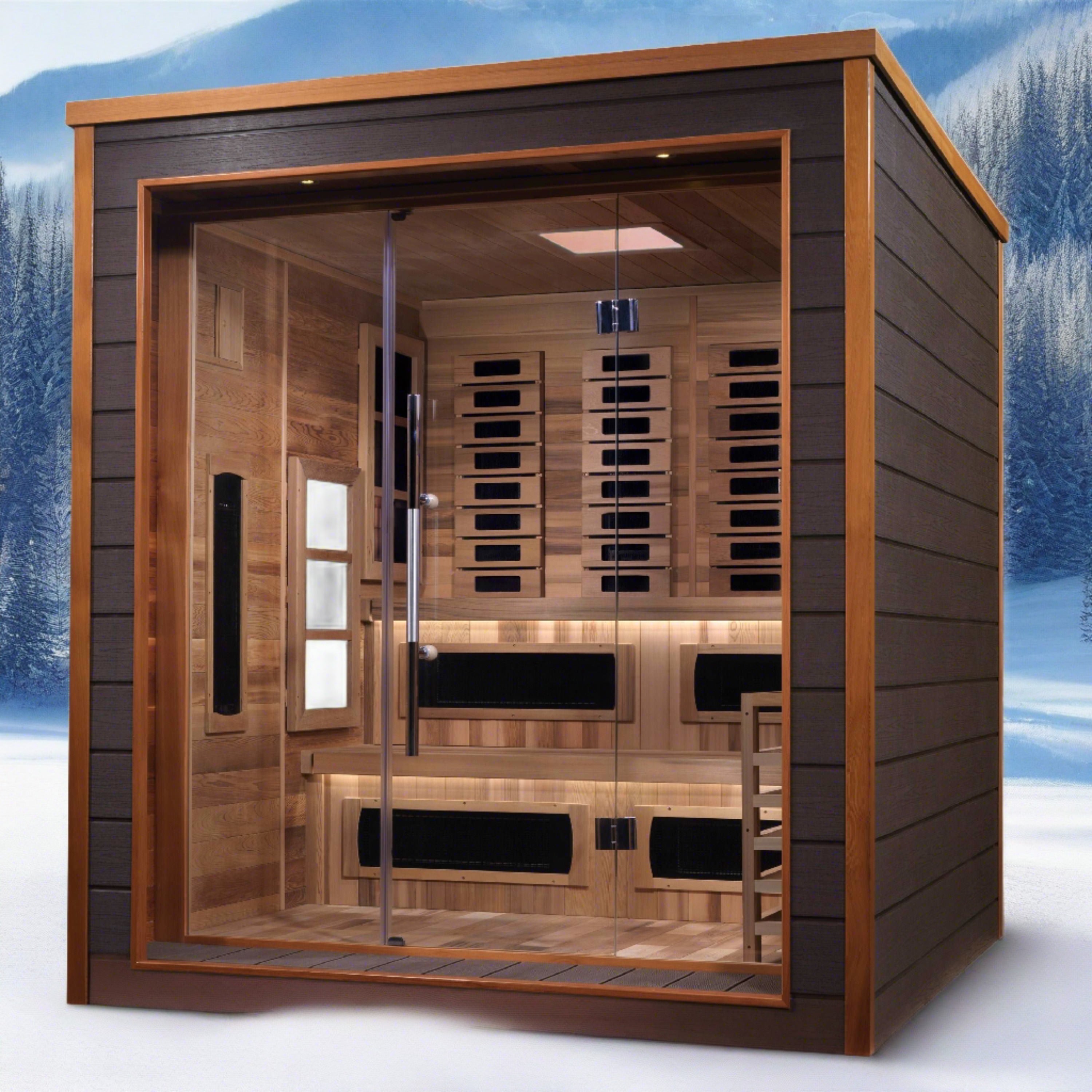 Golden Designs Karlstad 6 Person Outdoor Hybrid Sauna