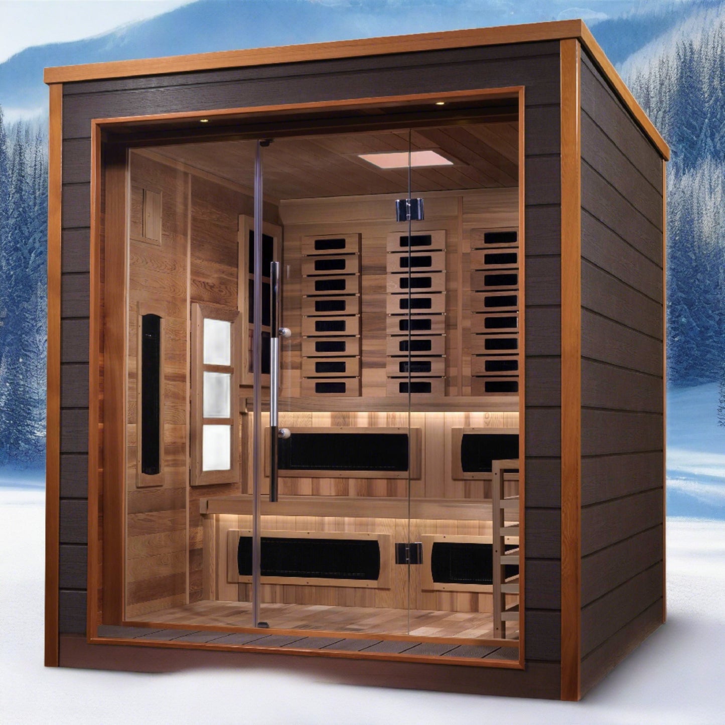 Golden Designs Karlstad 6 Person Outdoor Hybrid Sauna GDI-8226-01