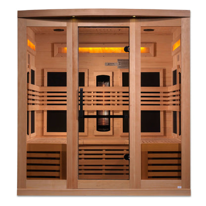 Golden Designs Reserve 6 Person Near Zero EMF Full Spectrum Infrared Sauna, GDI-8260-01
