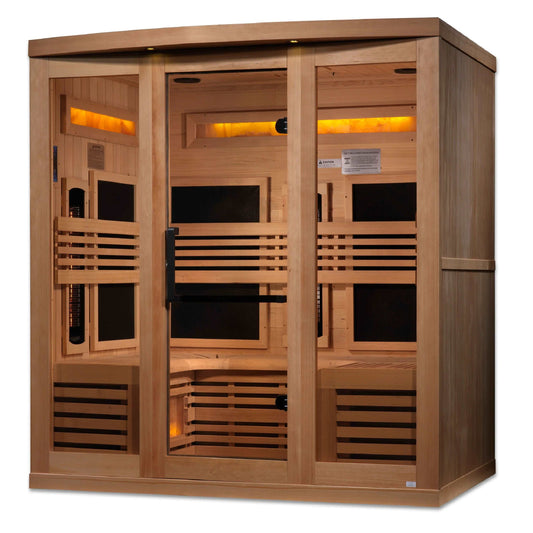 Golden Designs Reserve 6 Person Near Zero EMF Full Spectrum Infrared Sauna, GDI-8260-01