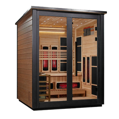 Golden Designs Kaskinen 6-Person, 2-Tone Barn Hybrid Outdoor Sauna