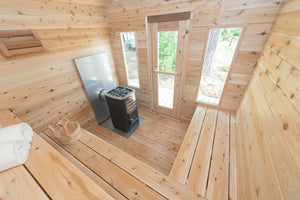 Dundalk Leisurecraft Georgian Cabin Outdoor Sauna Interior 4