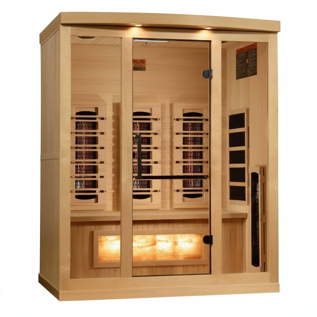 Golden Designs 3 Person Full Spectrum Infrared Sauna, GDI-8030-03, Left Side