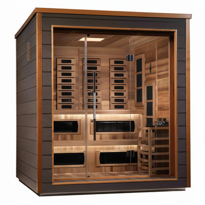 Golden Designs Karlstad 6 Person Outdoor Hybrid Sauna GDI-8226-01