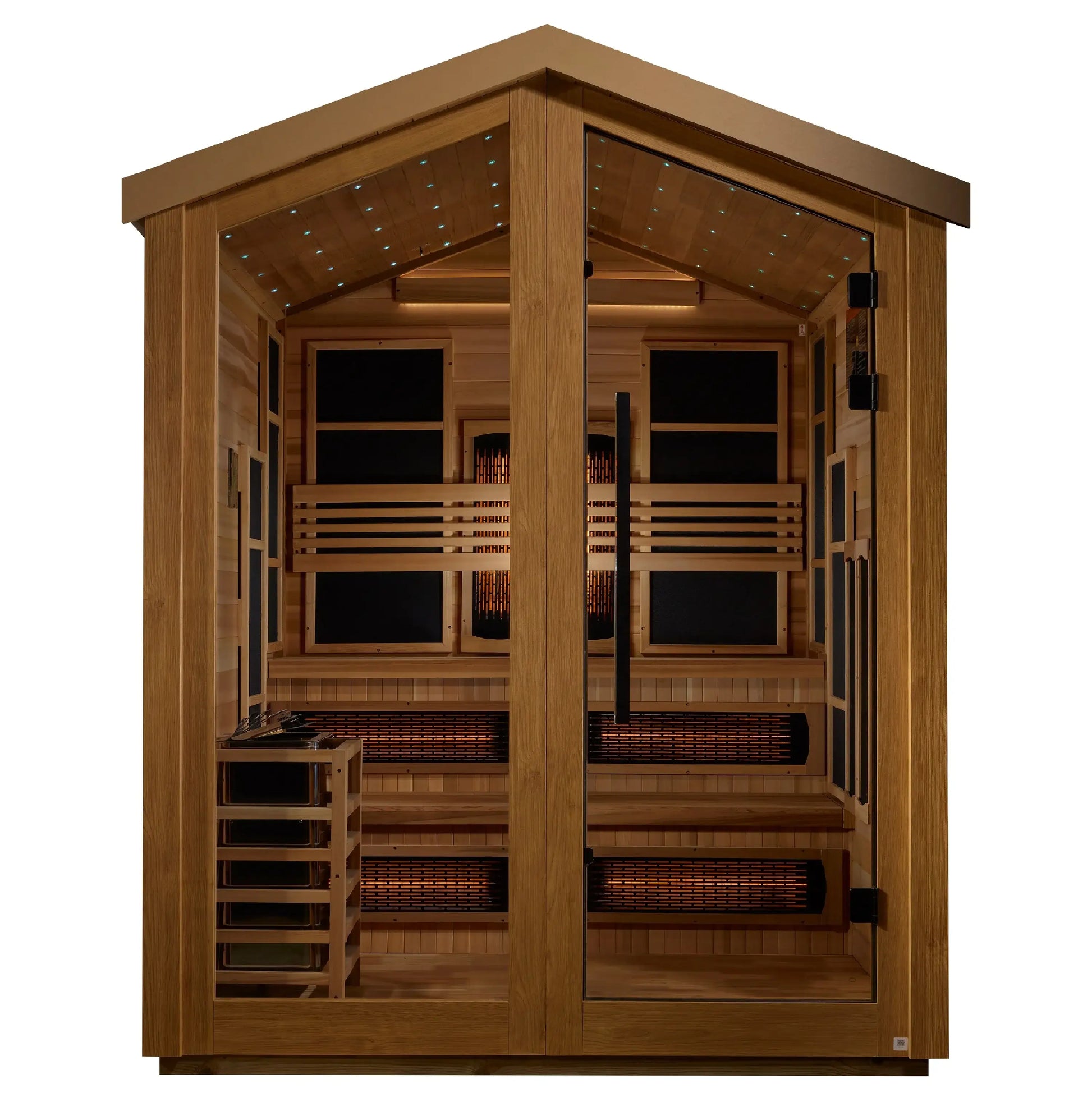 Golden Designs Kaskinen Outdoor Hybrid Sauna - Front View