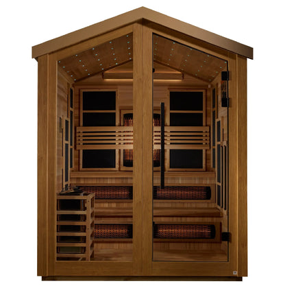 Golden Designs Kaskinen Outdoor Hybrid Sauna - Front View