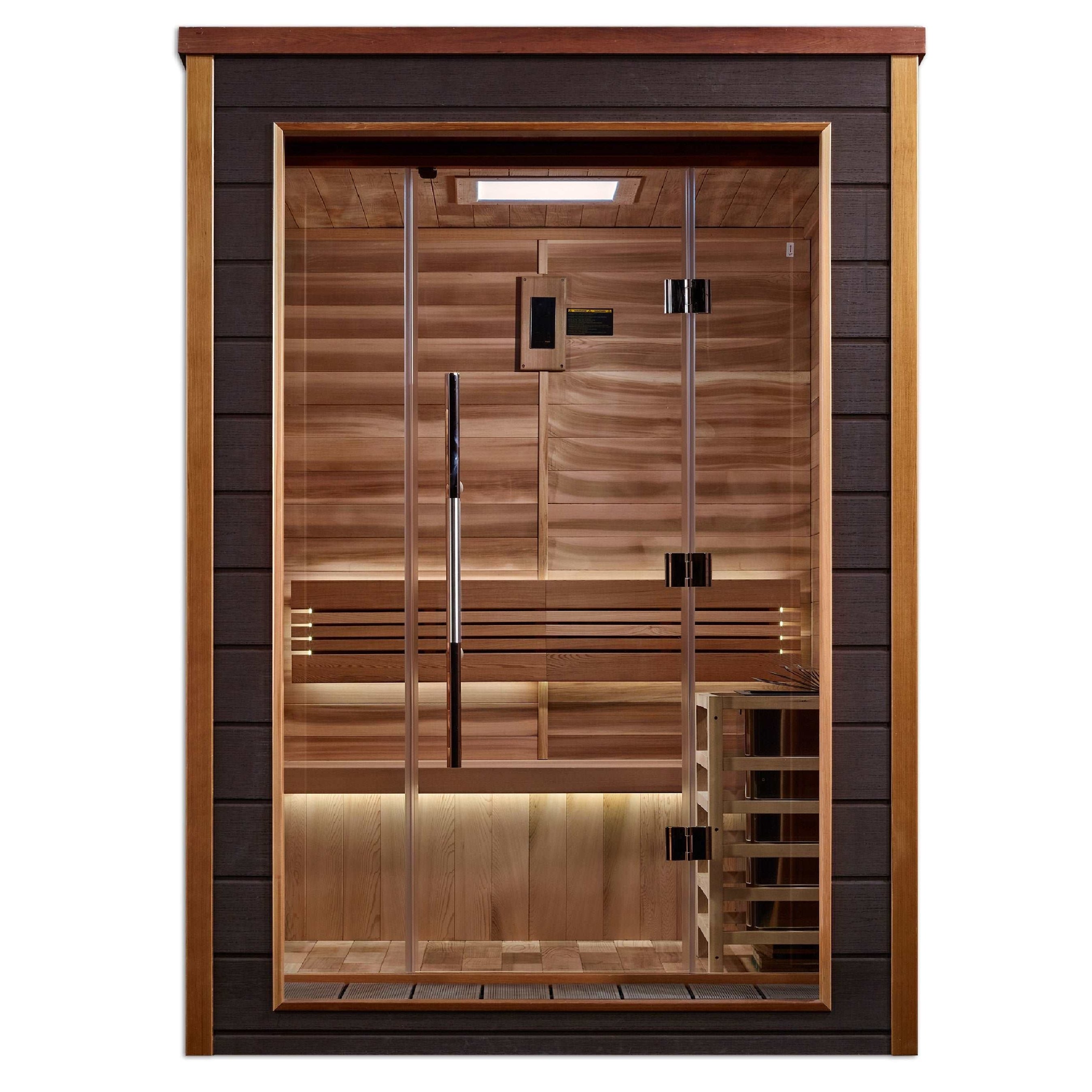 Golden Designs Narvik 2-Person Traditional Outdoor Sauna – Sun