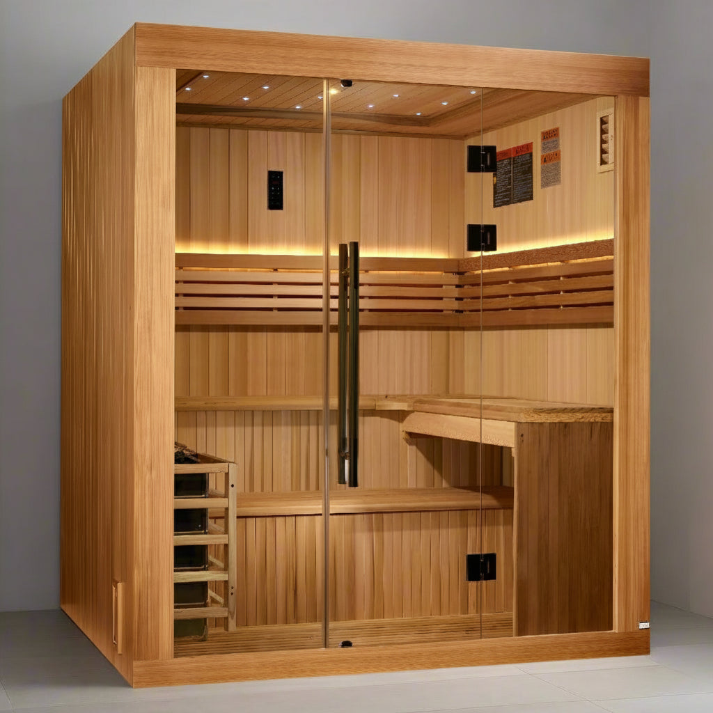 Golden Designs Osla 6-Person Indoor Traditional Sauna – Sun Valley