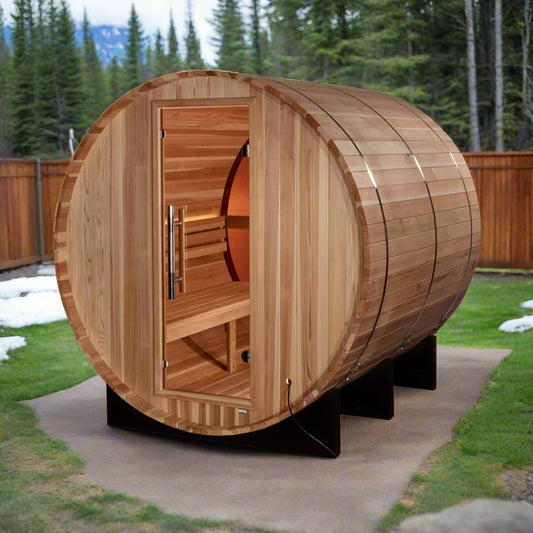Barrel Sauna outdoors