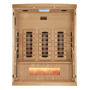 Golden Designs 3 Person Full Spectrum Infrared Sauna, GDI-8030-03, Interior View