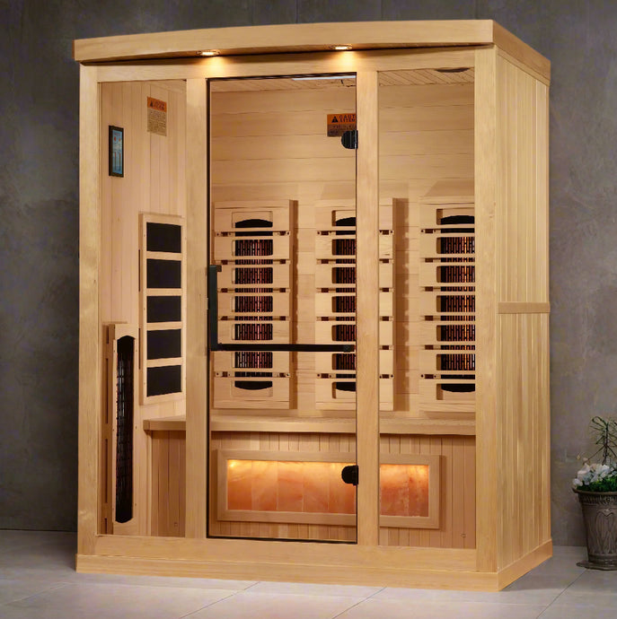 Golden Designs 3 Person Full Spectrum Infrared Sauna, GDI-8030-03, Right Side View