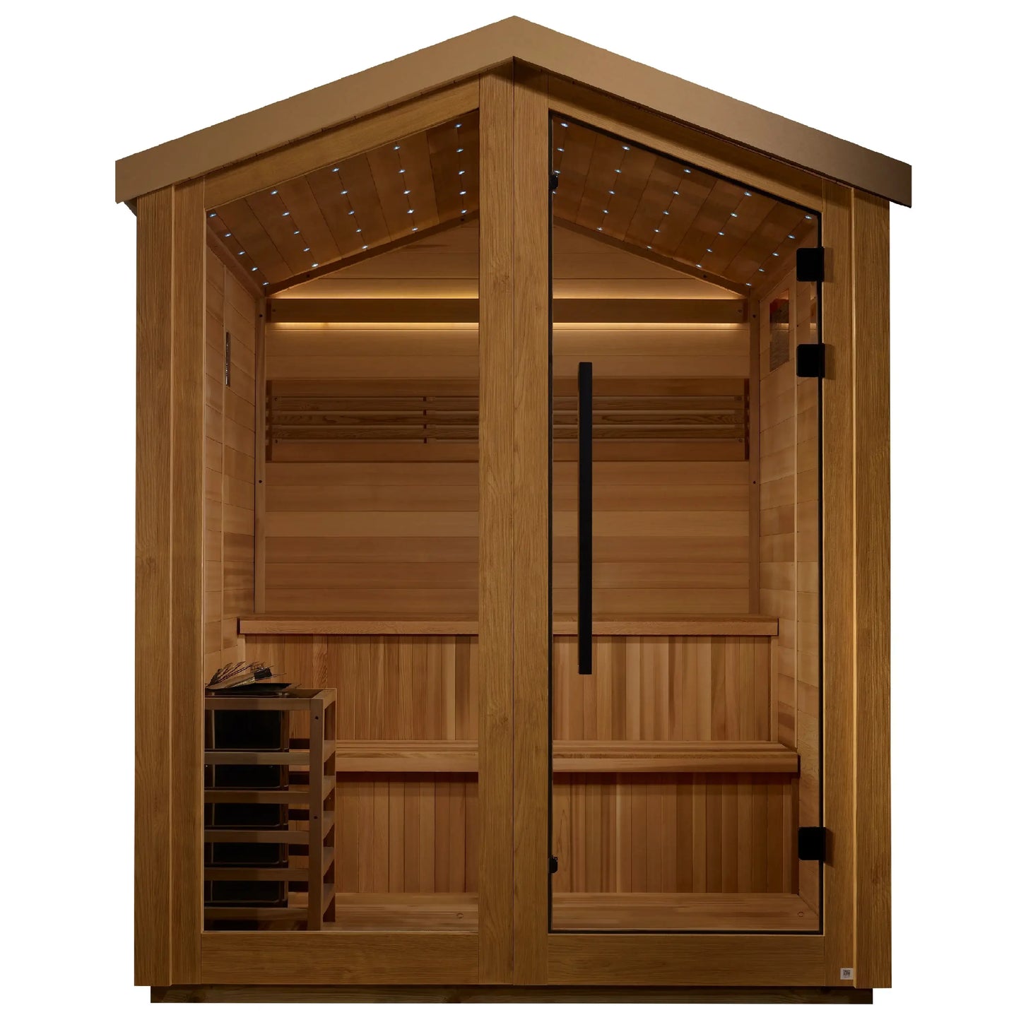 Golden Designs Kaarina Outdoor Traditional Sauna, GDI-8506-01, Front View