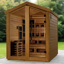 Load image into Gallery viewer, Golden Designs Kaskinen Outdoor Hybrid Sauna in backyard