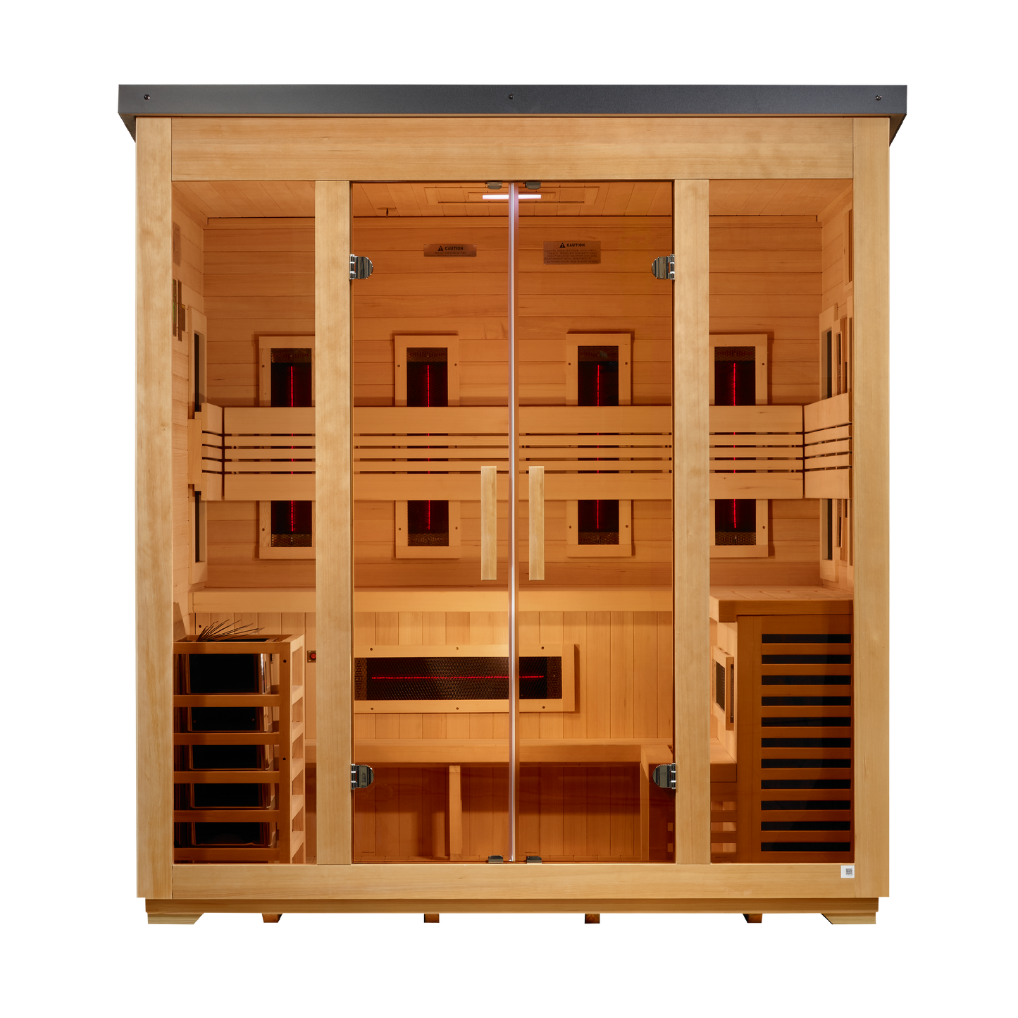 Golden Designs Gargellen 5 Person Hybrid Outdoor Flat Roof Sauna