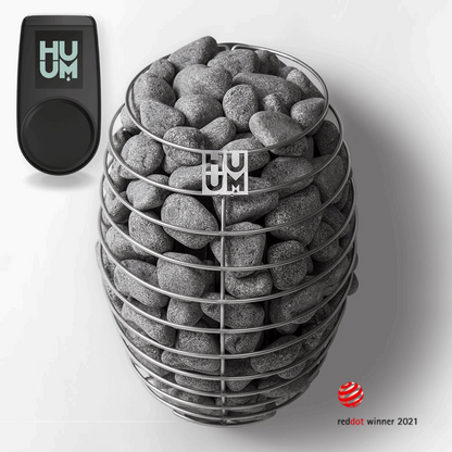 HUUM DROP Electric Sauna Heater Bundle With Black UKU WiFi Control and Stones