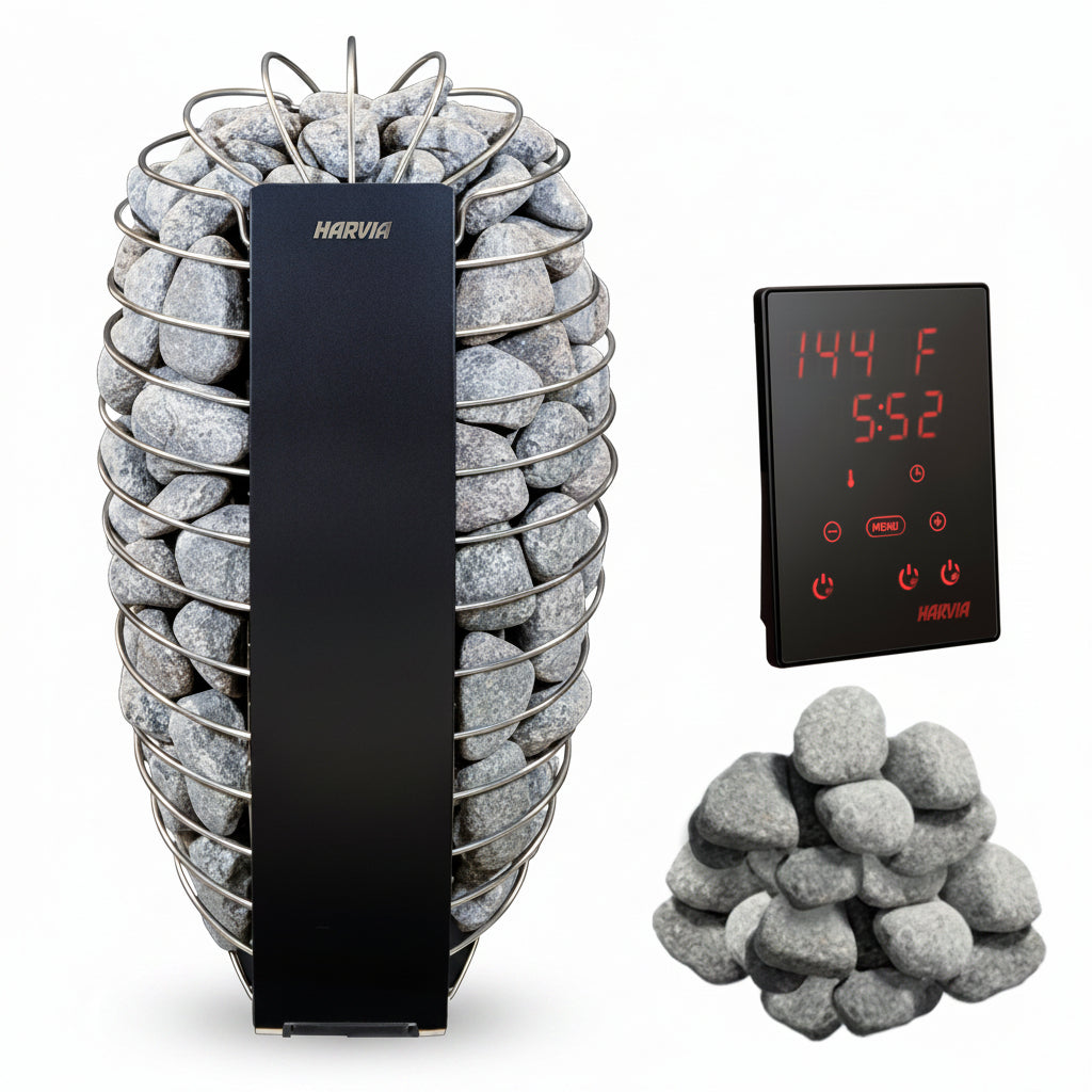 Harvia Spirit Sauna Heater Bundle with WiFi Control and Stones