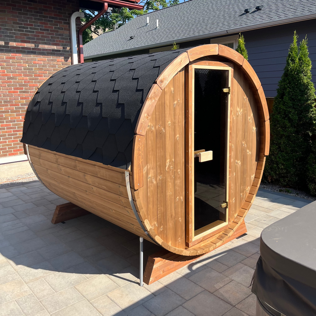 Model E8 6 Person Barrel Sauna