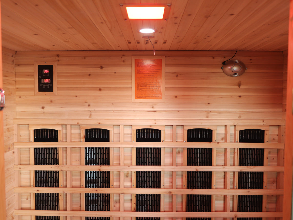 SunRay Cayenne Outdoor Infrared Sauna Interior
