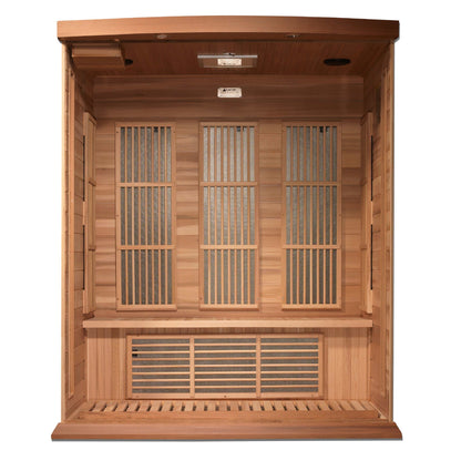 Maxxus 3 Person Near Zero EMF FAR Infrared Canadian Red Cedar Sauna MX-K306-01 ZF CED, Avignon Edition