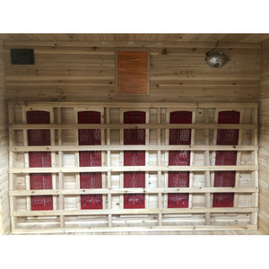 Interior of SunRay Saunas Cayenne Outdoor Infrared Sauna