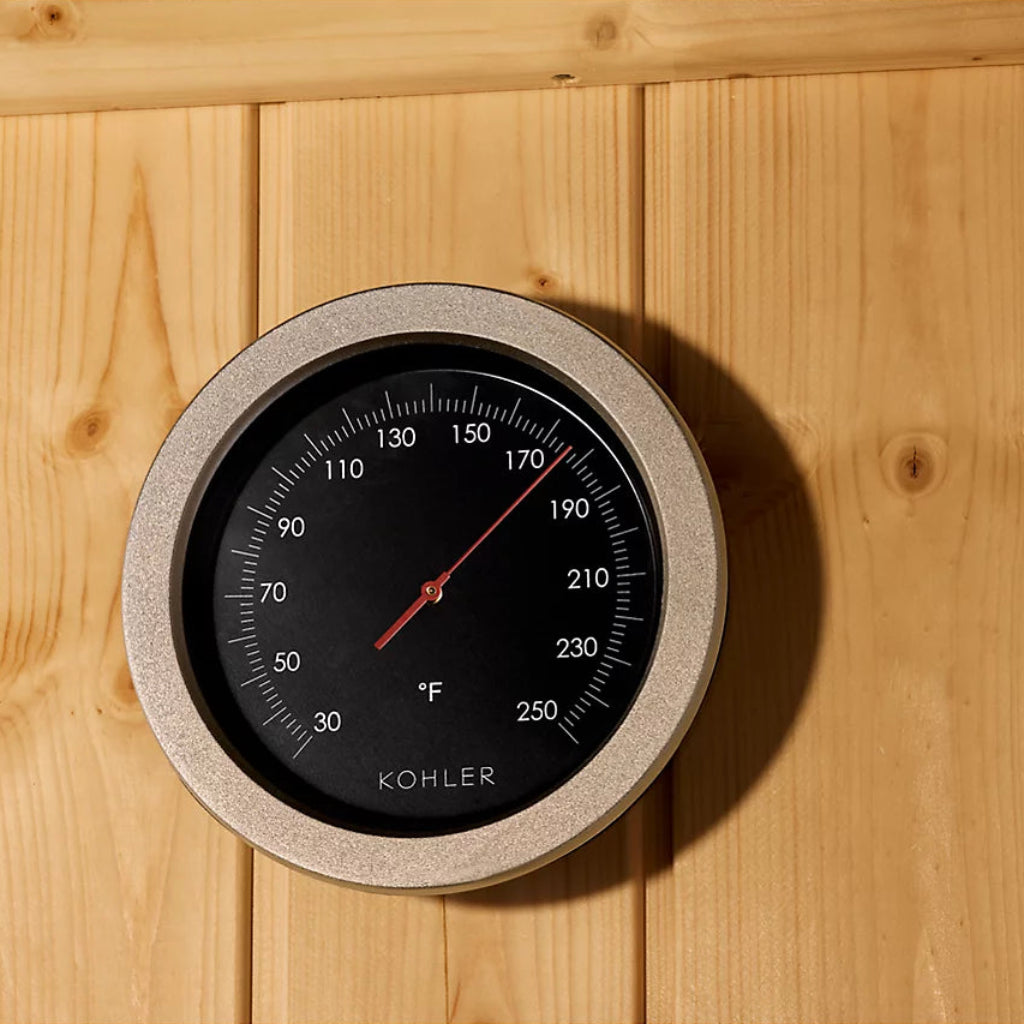 Kohler C1 3 Person Indoor Traditional Sauna-Thermometer