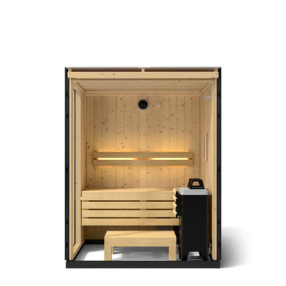 Kohler C1 3 Person Indoor Traditional Sauna-open front view
