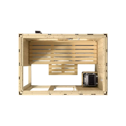 Kohler C1 3 Person Indoor Traditional Sauna-open top view