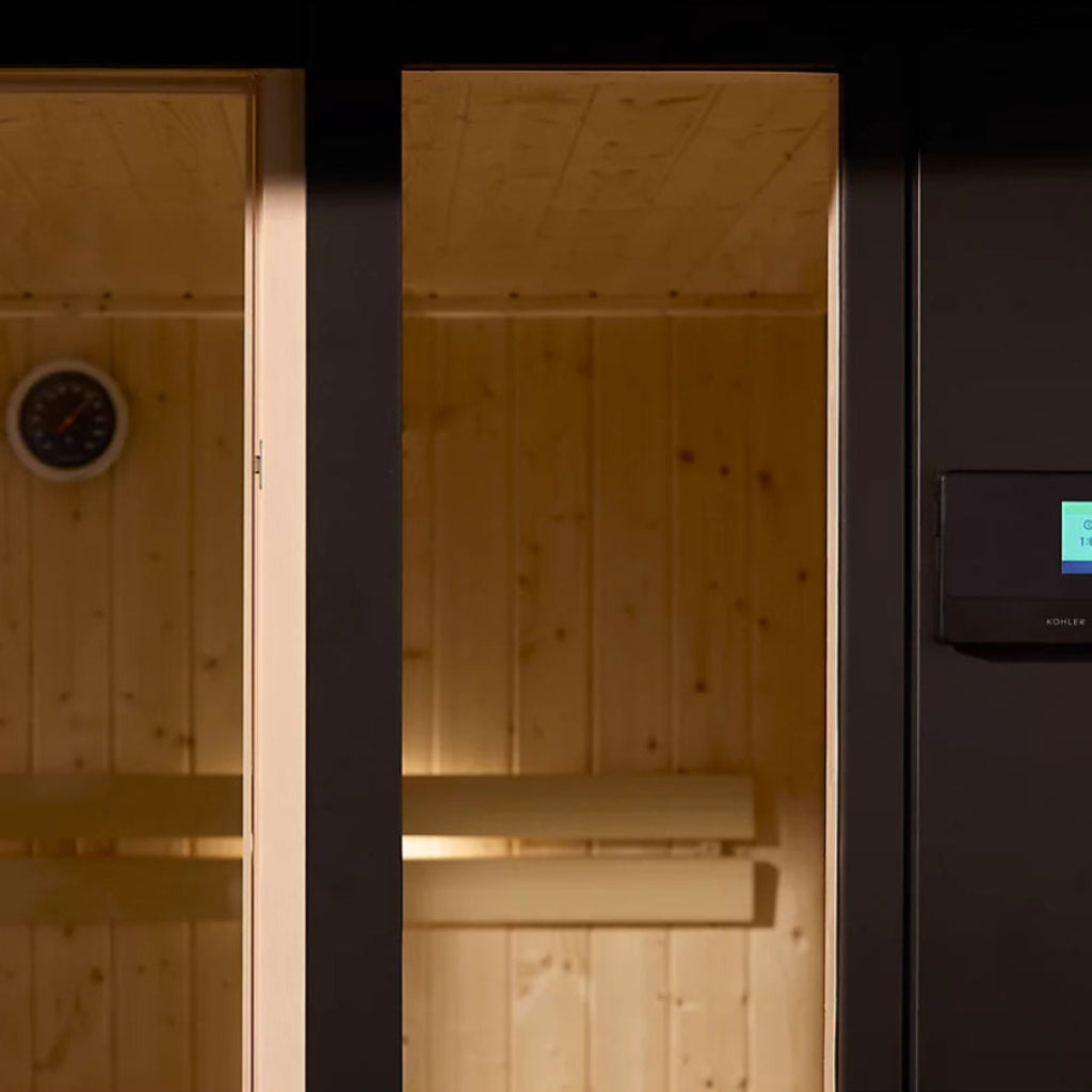 Kohler C1 Indoor traditional 3 person sauna- glass door